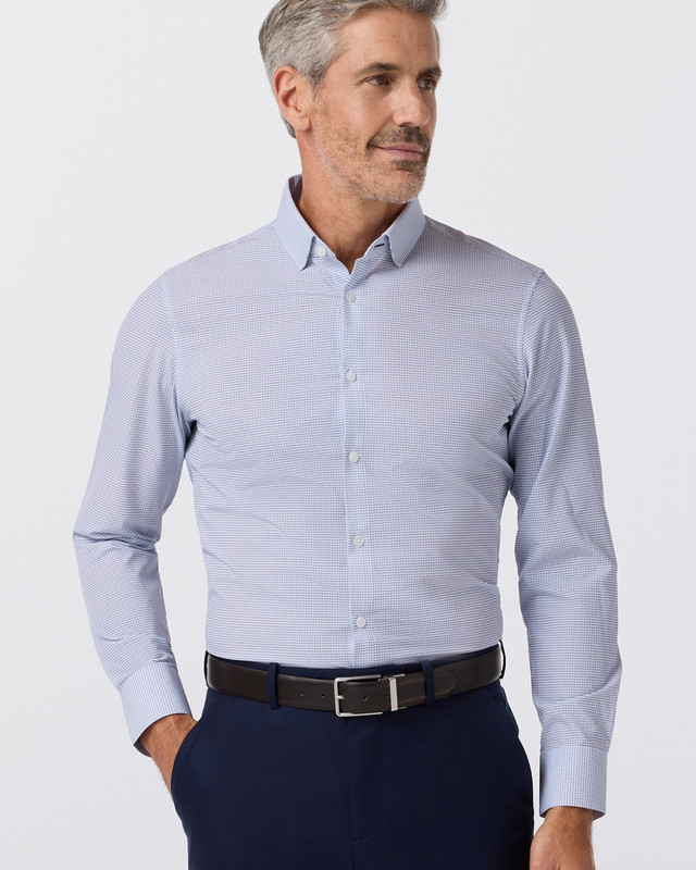 Leeward Performance Dress Shirt in Slate Dropshadow