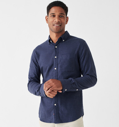 Faherty Men's Stretch Oxford Shirt 2.0 - Navy - Weitzenkorns