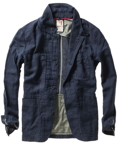 Tropical Trap Blazer in Dk. Navy Hopsack - Weitzenkorns