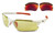 Twister Tennis Sunglasses with Interchangeable Lenses - White
