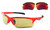 Twister Tennis Sunglasses with Interchangeable Lenses - Orange