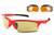 Twister Tennis Sunglasses with Interchangeable Lenses - Orange