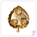 BRASS LEAF PLATE-7 INCH