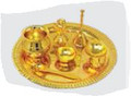 BRASS POOJA THALI SET SMALL