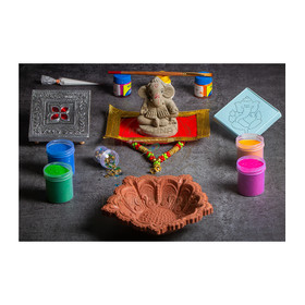 Diy Ganesh Kit With Akhand Diya