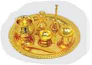 BRASS POOJA THALI SET BIG