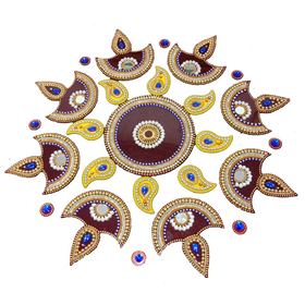 ACRYLIC RANGOLI STENCIL D-3 D