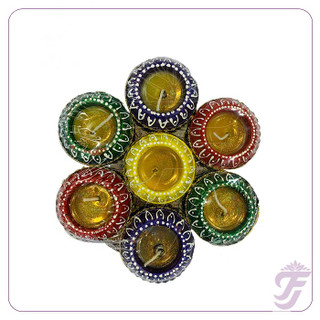 Matki Diya Set Of 7 - With Wax