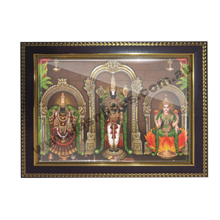 PHOTO FRAME BALAJI WITH PADMAVATHI & LAKSHMI - MEDIUM PHOTO FRAME BALAJI WITH PADMAVATHI & LAKSHMI - MEDIUM