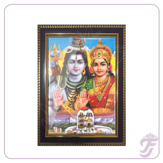PHOTO FRAME SRI SHIVA PARVATHI - SMALL