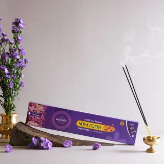 AMBICA NITHYA POOJA LAVENDER 85 GRAMS