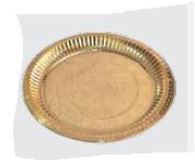 BRASS PLAIN PLATE-9 INCHES