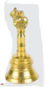 BRASS POOJA BELL-6"HEAVY