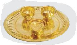BRASS POOJA SET-12 INCH