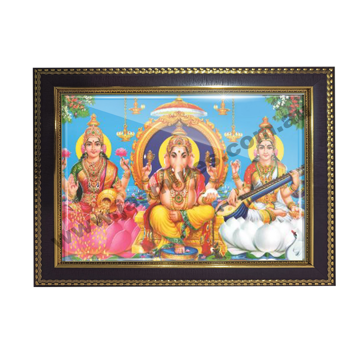 PHOTO FRAME DIWALI POOJA-1-SMALL DIMENSION : WID 20CM X HEI 27.5CM X THK 1.5CM