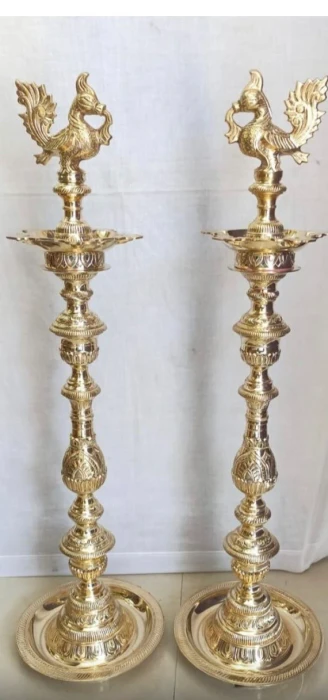 BRASS NAGAS KUTHUVILAKKU-5 FEET(WITH SWAN)