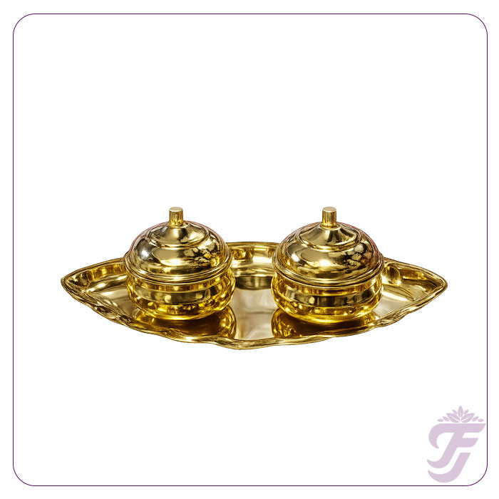 BRASS KUMKUM CHIMIL-TRAY