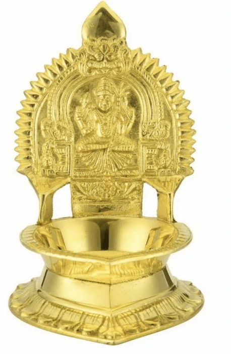 BRASS KAMATCHI VILAKKU 5 INCH-1PC
