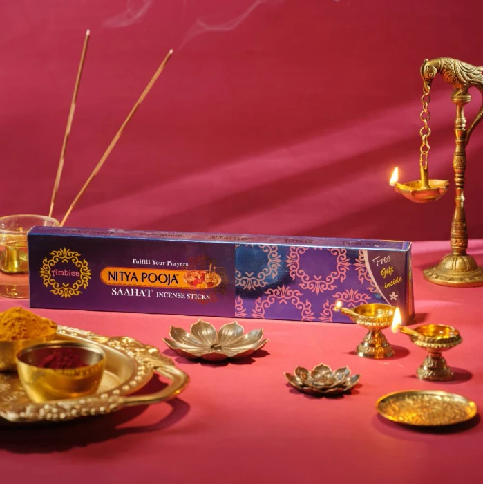 AMBICA AGARBATTI- NITHYA POOJA SAAHAT 70 GRAMS