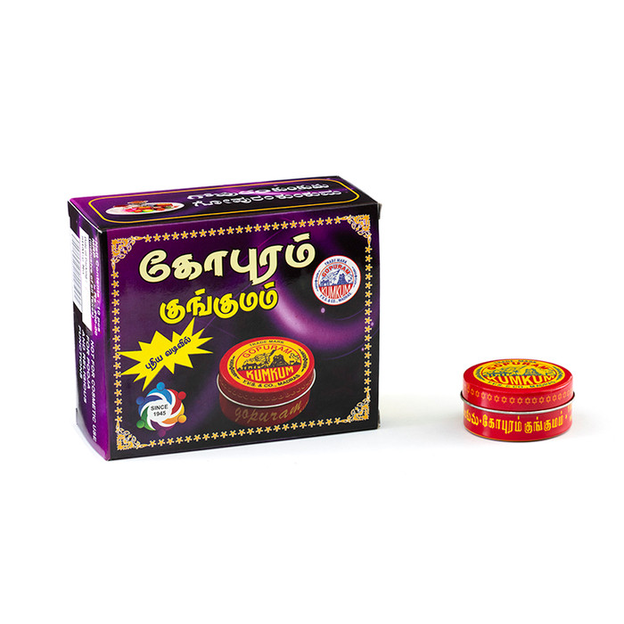 GOPURAM RED KUMKUM TIN NO 10 - 15 GRAMS