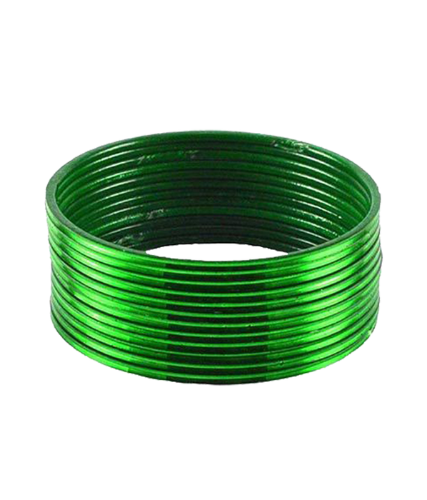 BANGLES GLASS GREEN - SIZE 2-10 (2 DOZENS/BOX)
