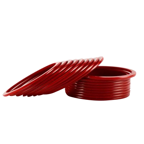 BANGLES GLASS RED - SIZE 2-12 (2 DOZENS/BOX)