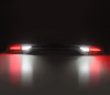 Image focusing on the central LED sections serving as white reverse lights within the tail light assembly.