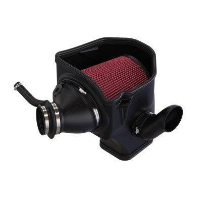 JLT Cold Air Intake installed in a Dodge Charger 6.4L HEMI engine bay, highlighting the heat-sealed airbox and high-flow filter. JLT Cold Air Intake installed in a Dodge Charger 6.4L HEMI engine bay, highlighting the heat-sealed airbox and high-flow filter.