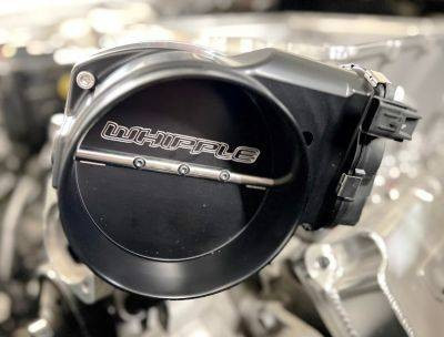 Whipple Billet 112mm Analog Throttle Body for Hellcat/HEMI superchargers, showcasing CNC-machined aluminum construction and high-flow design, optimized for Whipple 3.8L systems. Whipple Billet 112mm Analog Throttle Body for Hellcat/HEMI superchargers, showcasing CNC-machined aluminum construction and high-flow design, optimized for Whipple 3.8L systems.