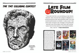 Sample spread from “The Monster Times: Revisiting a Legend” – chapter “Late Film Roundup” featuring an illustration of  Vincent Price.