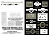 Gravesend Sans, a smart and elegant typeface based on Southern Railway signage, designed by Rian Hughes for Device Fonts