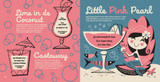 Non-alcoholic cocktails:Lime in de Coconut, Castaway, and Little Pink Pearl. Kiddie Cocktails by Derek Yaniger and Stuart Sandler.