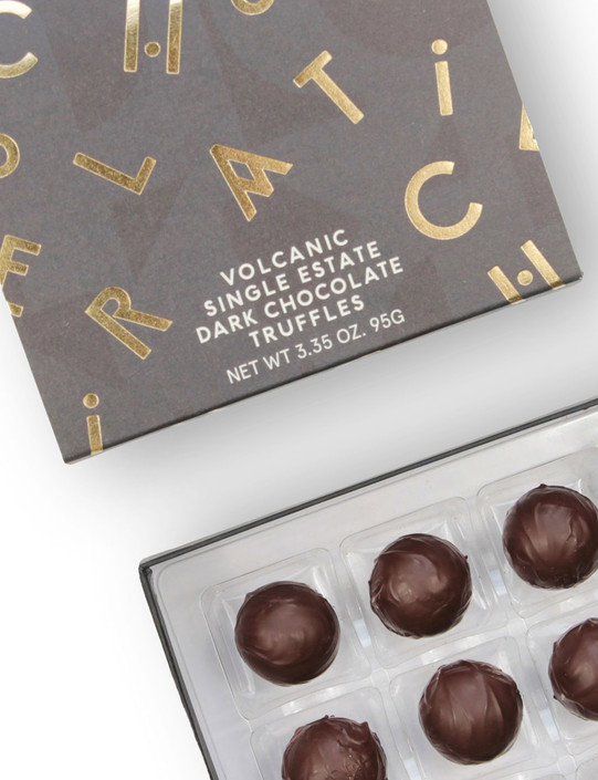 Volcanic Single Estate Dark Chocolate Truffles 100g