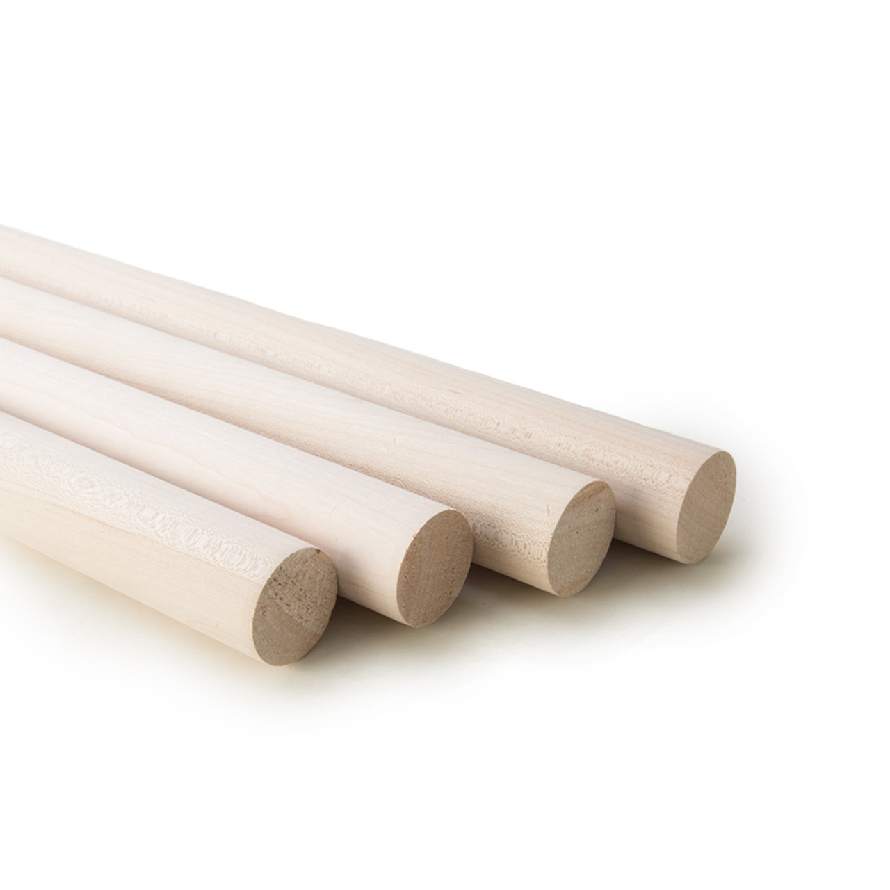 Round Wooden Dowels, 1/2 x 36 Inch, CraftySticks Outlet