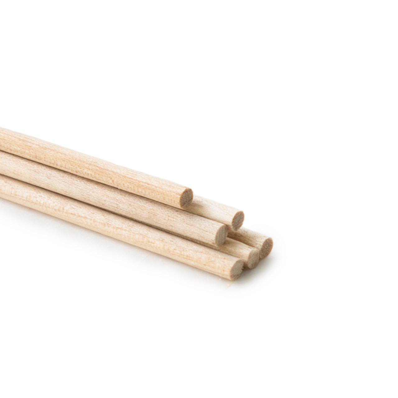 Wooden Dowel Rod, 1/8 x 12 inch length, Natural Finish, 12 Pack