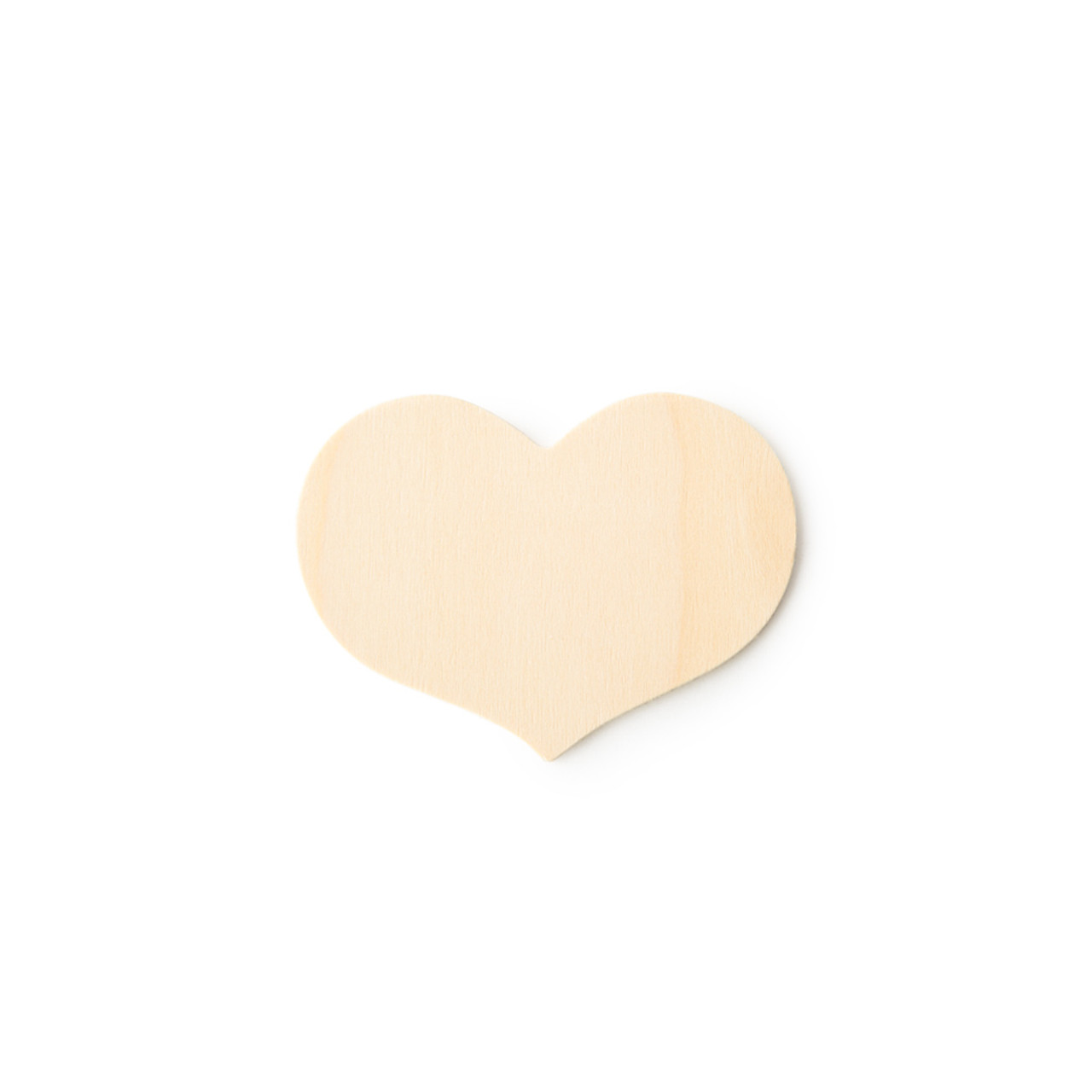 Wood Heart Cut-out 2-1/2 inch by 1/2 inch