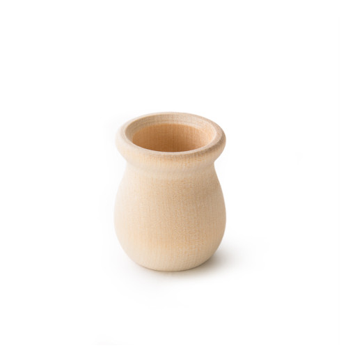 1-5/8" Bean Pot Candle Cup, 29/32" hole – Birch Wood Candle Holder for DIY Crafting