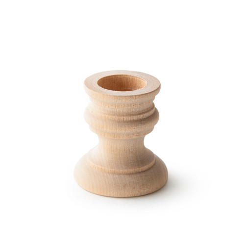 1-7/8" Country Candle Cup – Solid Birch Wood Candle Holder for Rustic Crafts