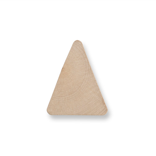 2-1/2" Wood Triangle Cutout, Rounded Edges