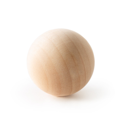 1-1/2" Maple Wood Ball: Solid Hardwood Craft Ball for DIY and Educational Projects