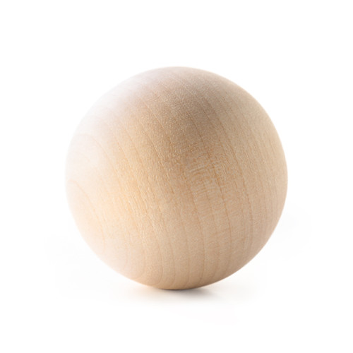 2" Wood Ball – Solid Maple Hardwood Craft Sphere for Professional Woodworkers