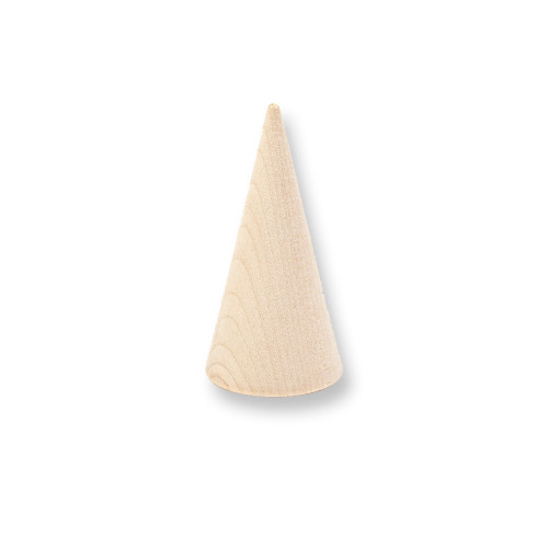 1-1/2" Wooden Cone – Solid Maple Craft Cone for DIY Projects