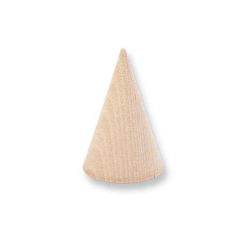 2" Wooden Cone for Crafting and DIY Projects