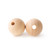 1" Maple Wood Round Bead: Large Craft Bead with 7/32" Hole