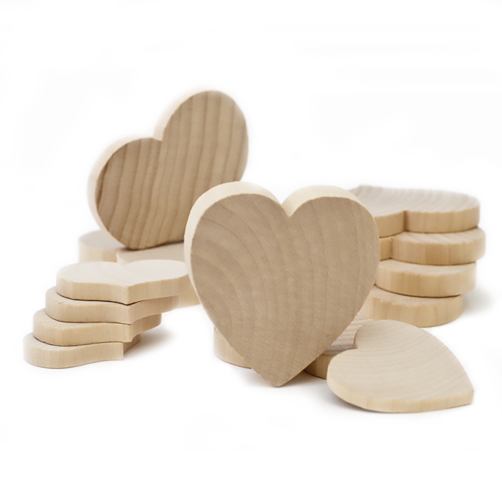 Wooden hearts 1 inch (1) wide, 1/4 thick – Craft Supply House