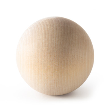 Round Wood Craft Ball 2-1/2 inch Diameter