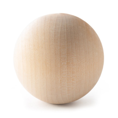 3 Inch Wooden Solid Round Ball - Kgkrafts's Boutique