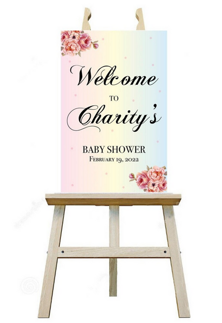 Colorful Foam Board Baby Shower Welcome Sign