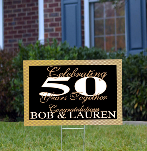 50th anniversary yard sign