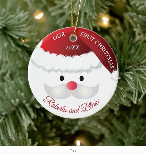 First Christmas married tree ornament